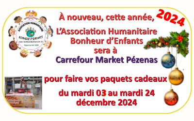 Paquet cadeaux à carrefour Pézenas