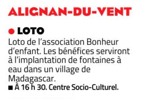 Loto bonheur d&rsquo;enfants